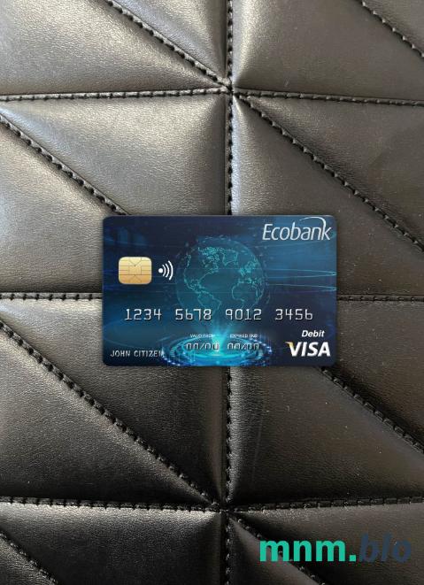Chad Ecobank wygląd zdjęcia karty wizowej skan PSD + zdjęcie